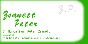 zsanett peter business card