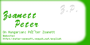 zsanett peter business card